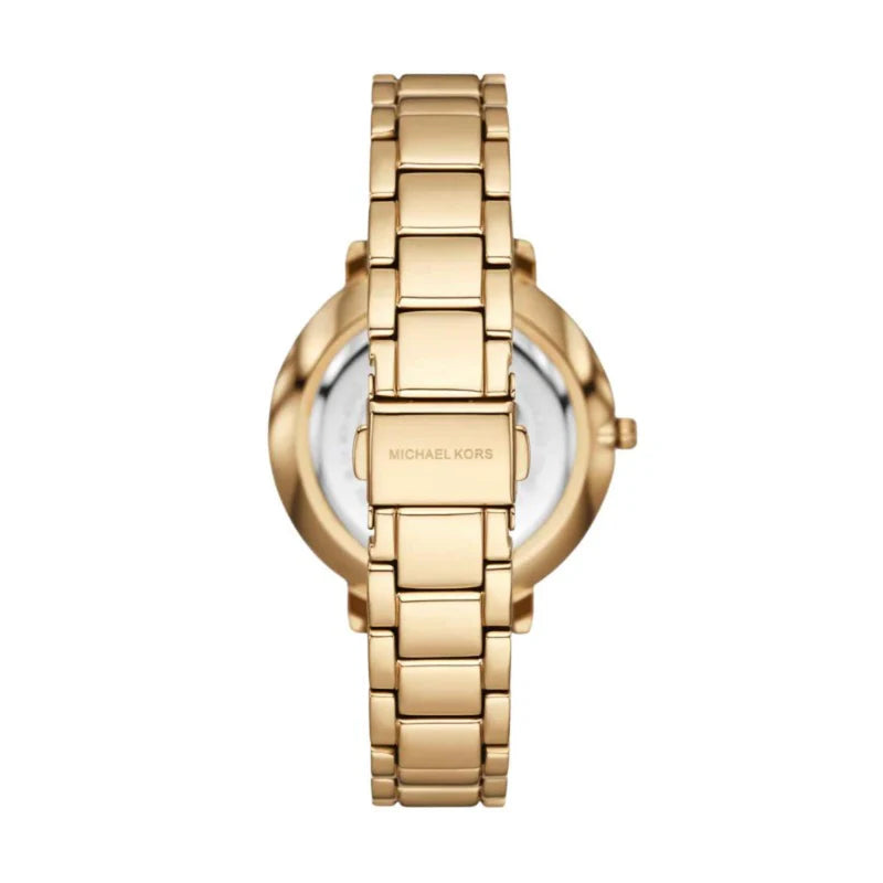 Michael Kors 38mm Ladies Pyper Gold-Tone White Dial Stainless Steel Watch