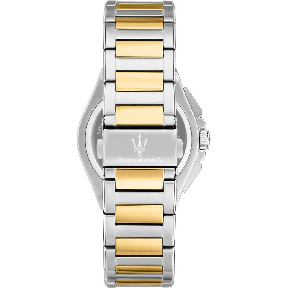 Maserati 41mm Velocità Two-Tone Stainless Steel Black Dial Chronograph Watch