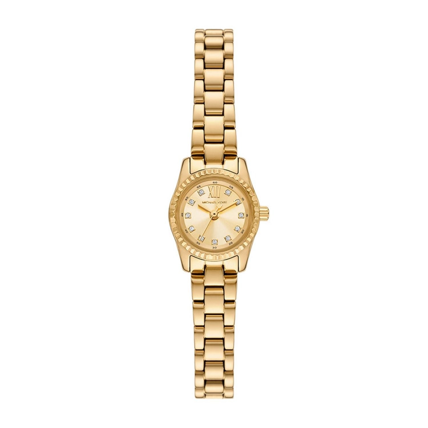 Michael Kors Lexington Quartz Silver Dial Gold Steel Strap Watch For Women - MK3229 main image 0