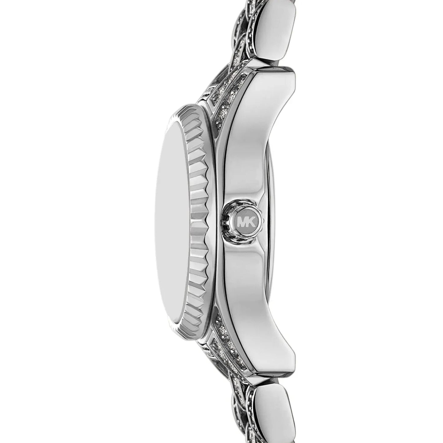 Michael Kors 19mm Ladies Lexington Silver CZ Bracelet Watch