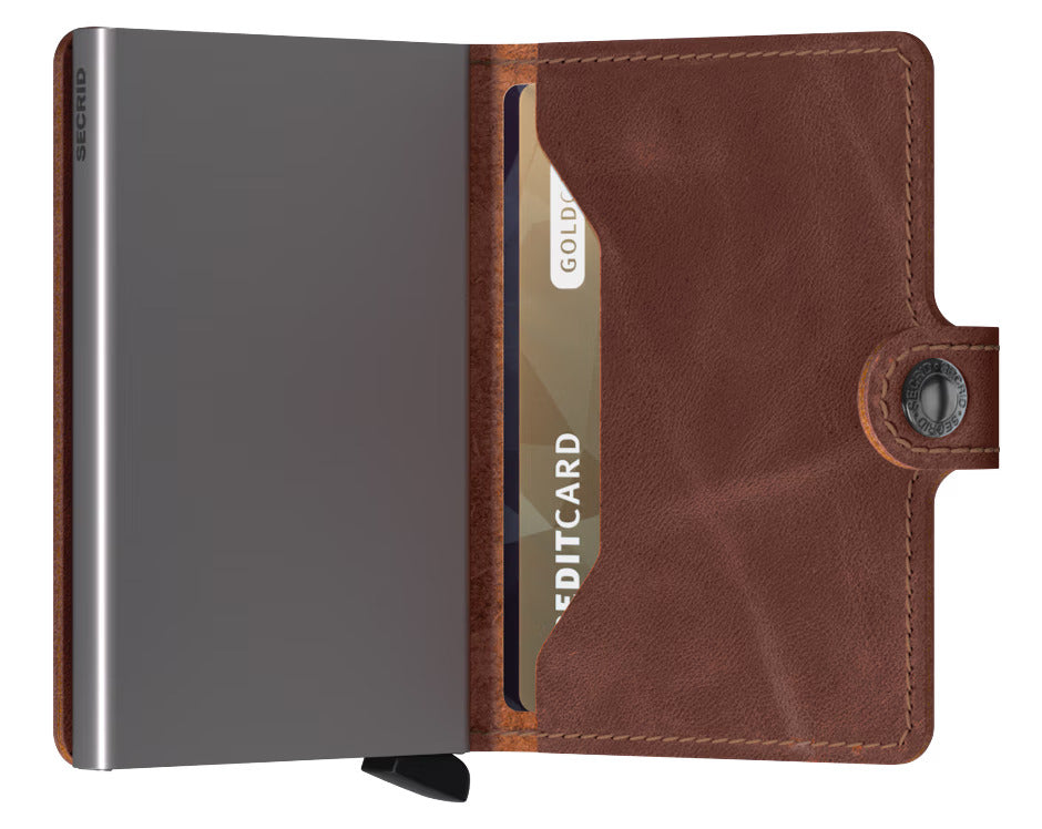 SECRID Brown Vintage Mini Wallet