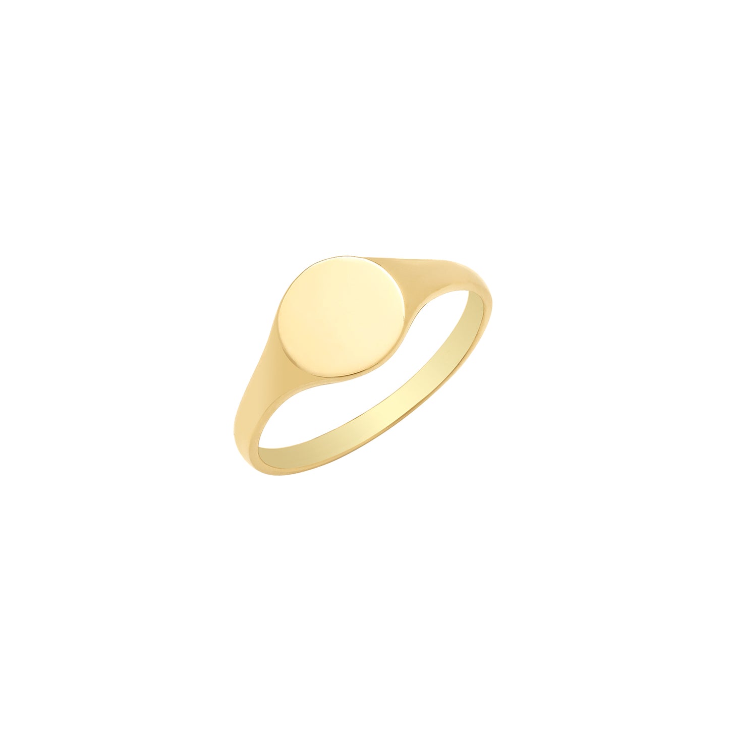 9ct Yellow Gold Children's Plain Round Signet Ring