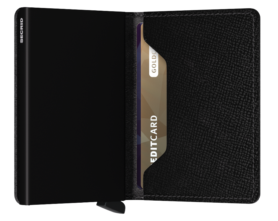 SECRID Crisple Black Mini Wallet