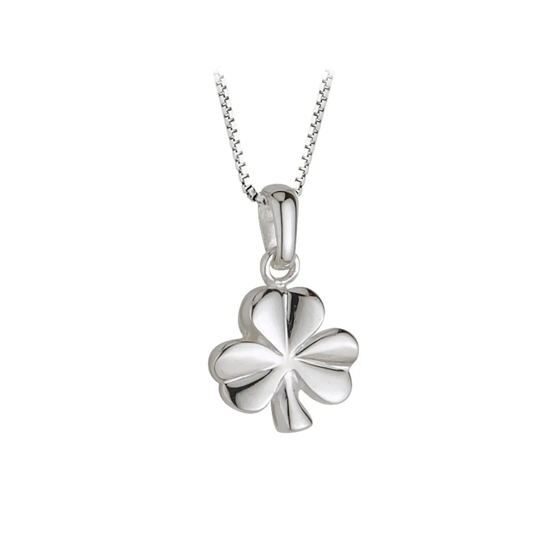 Sterling Silver Shamrock Pendant Necklace