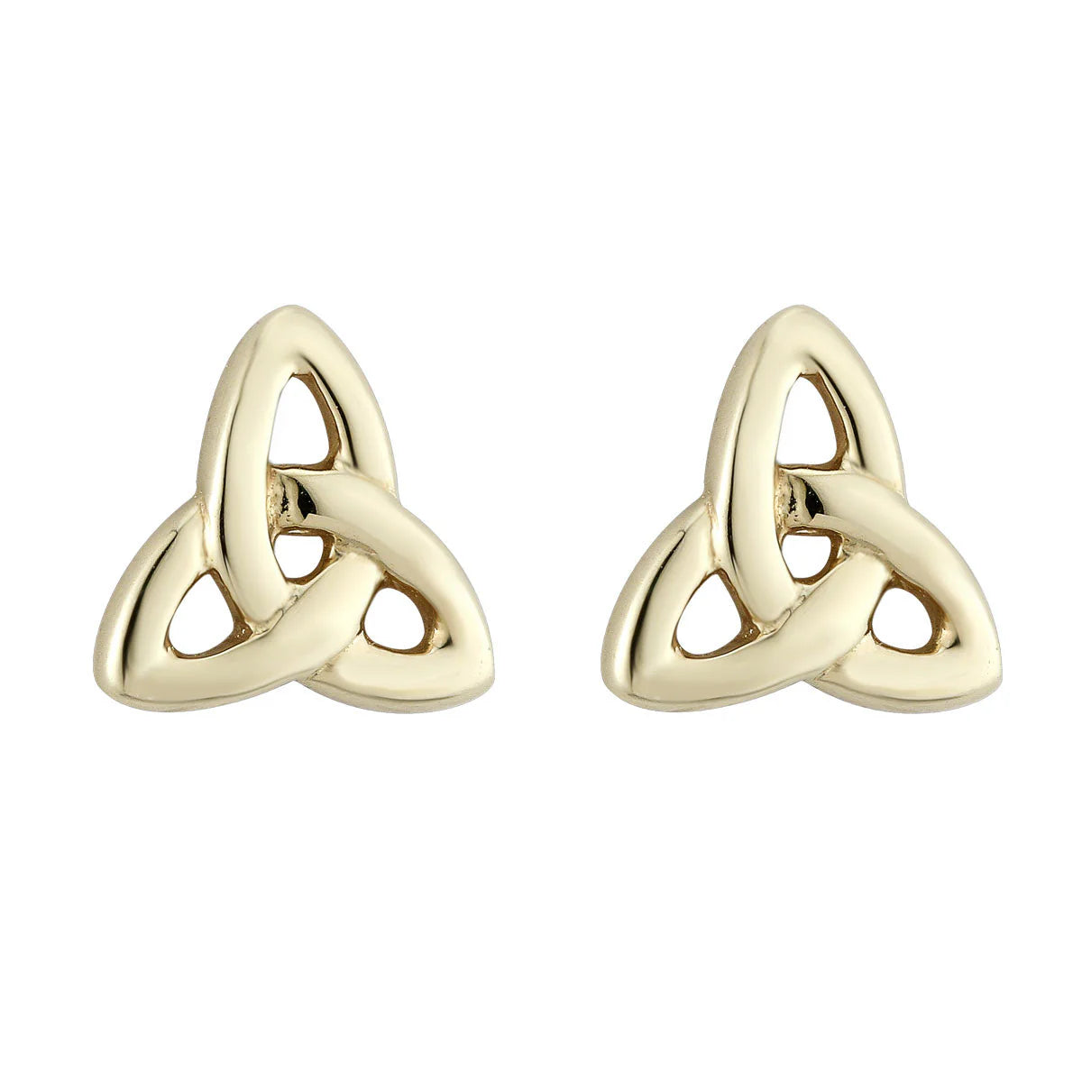 9ct Yellow Gold Celtic Trinity Knot Stud Earrings