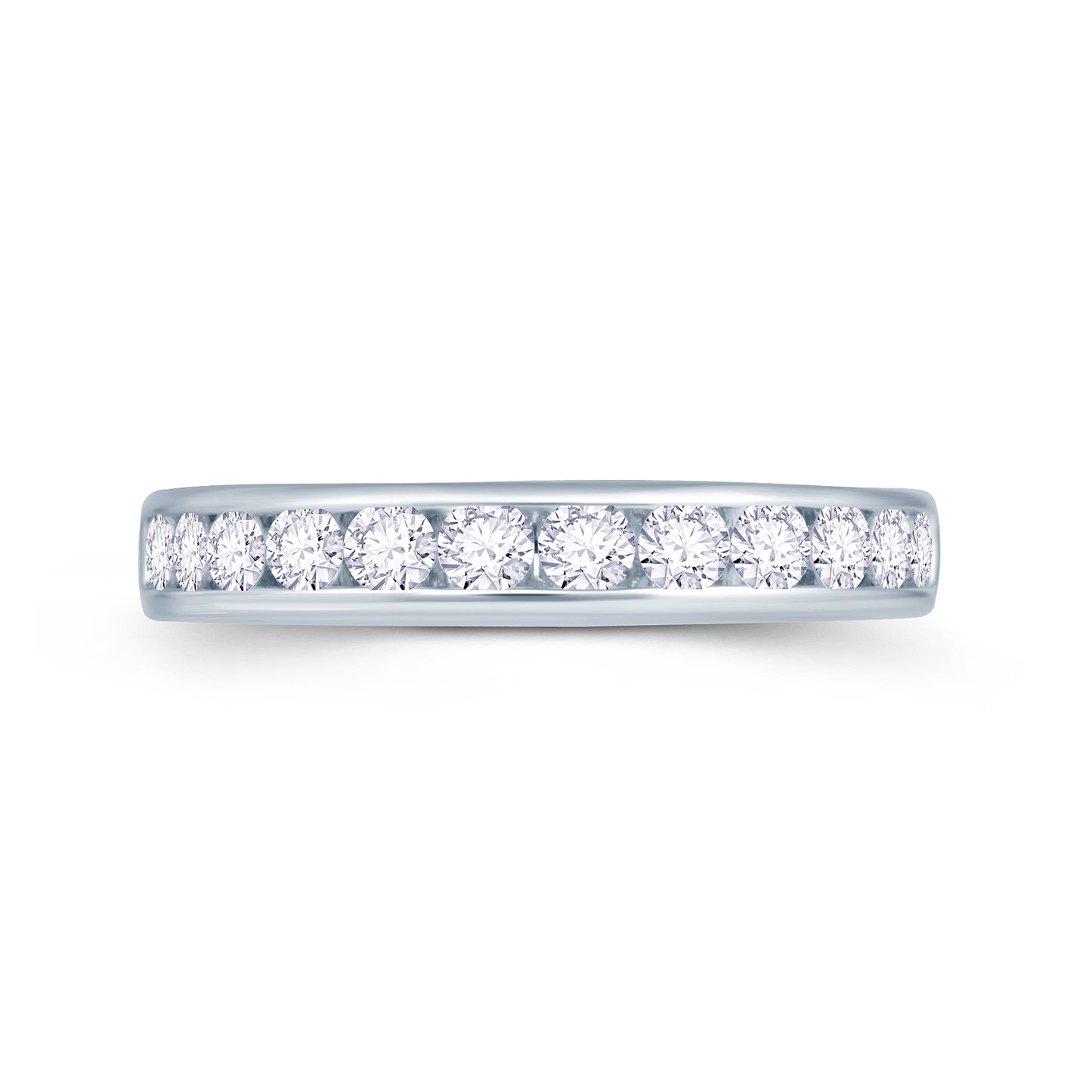 Platinum 0.65ct Round Channel Set Diamond Ring
