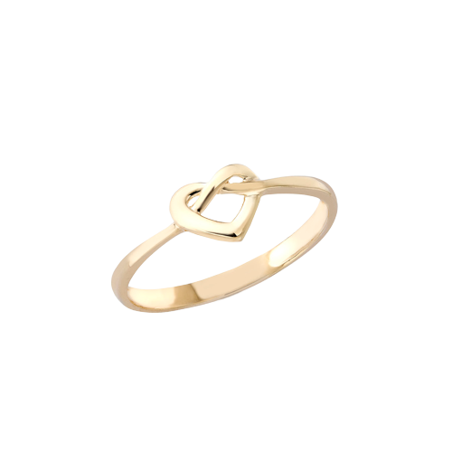 9ct Yellow Gold Open Infinity Heart Ring Shop Online Jack