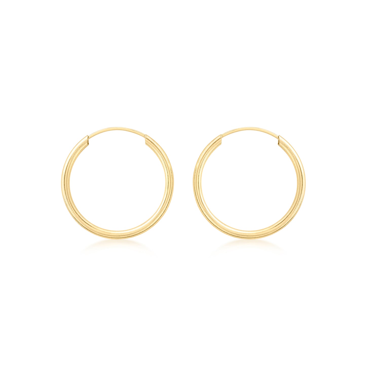 9ct Yellow Gold 20mm Sleeper Hoop Earrings