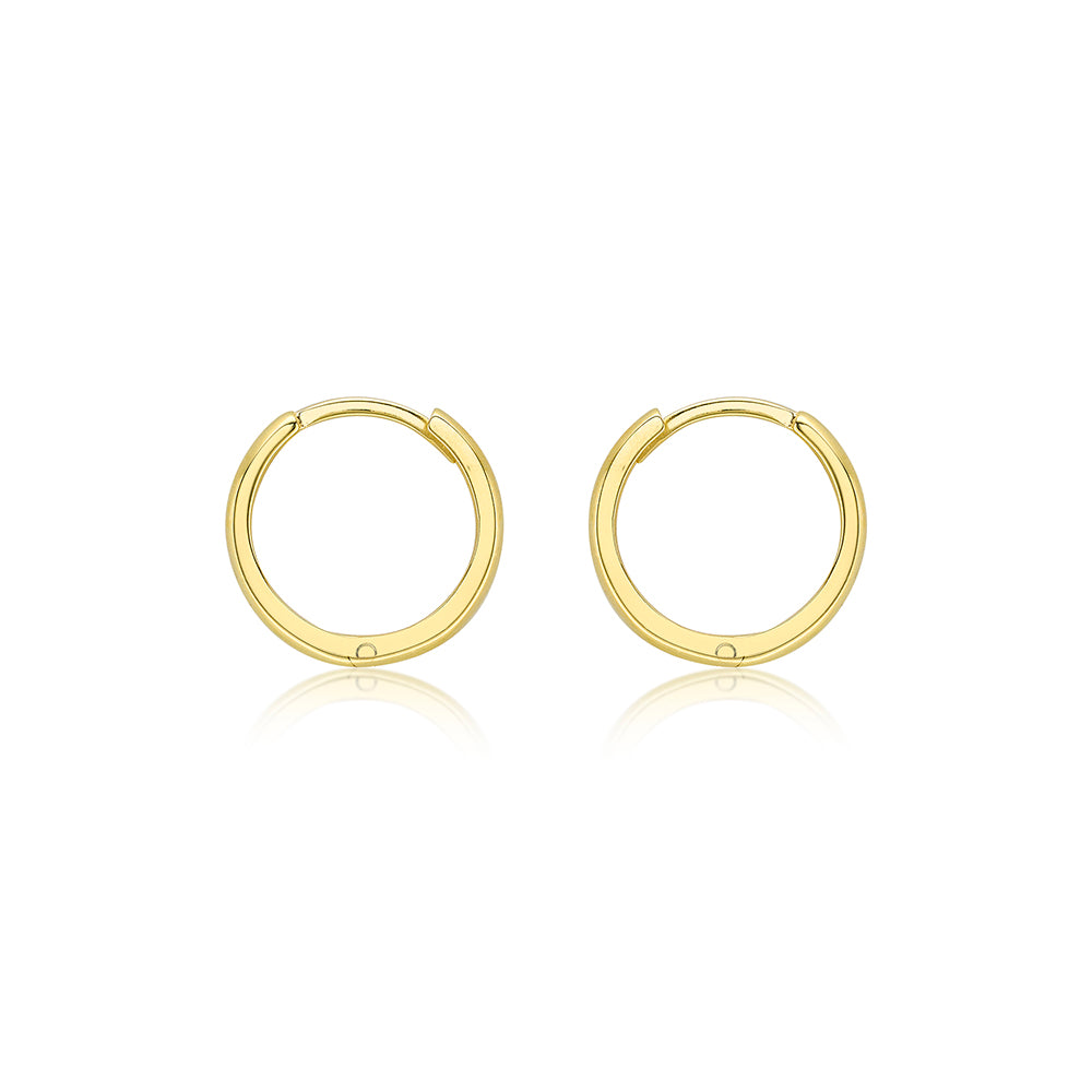 9ct Yellow Gold 13mm Creole Hoop Earrings