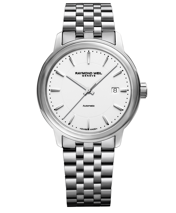 A Picture of Raymond Weil 40mm Maestro Automatic White Dial Watch