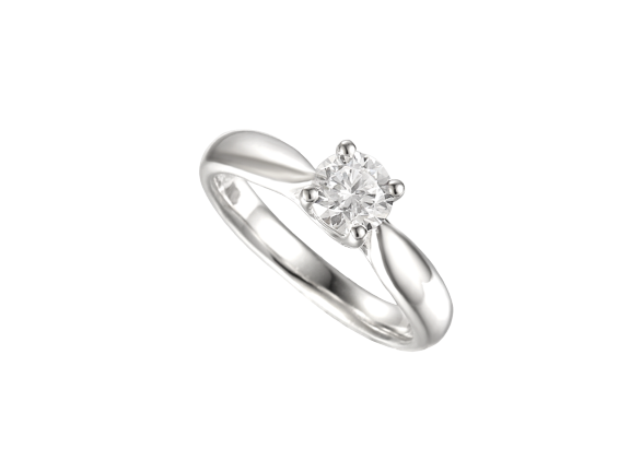 Sterling Silver Solitaire Round CZ Ring