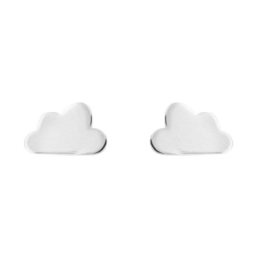 Sterling Silver Cute Cloud Stud Earrings