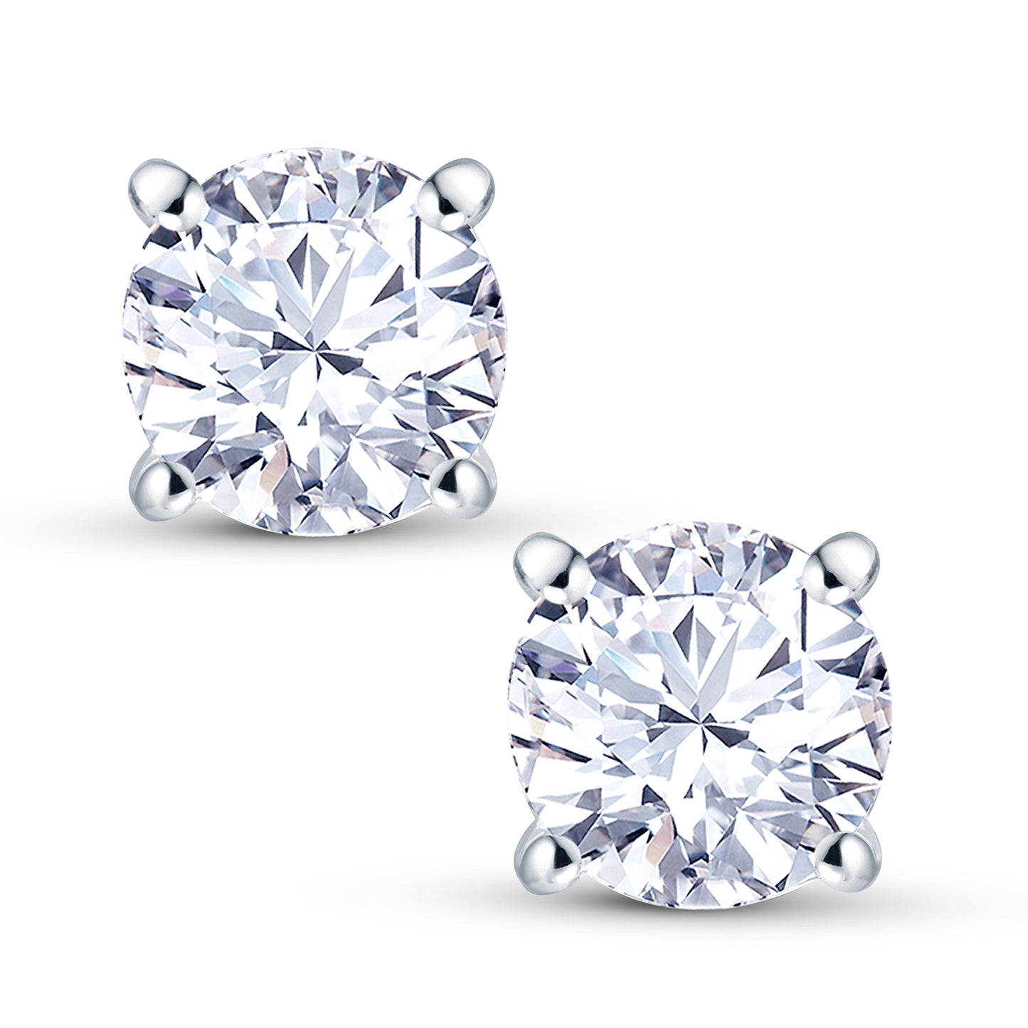 18ct White 0.5ct Diamond Stud Earrings
