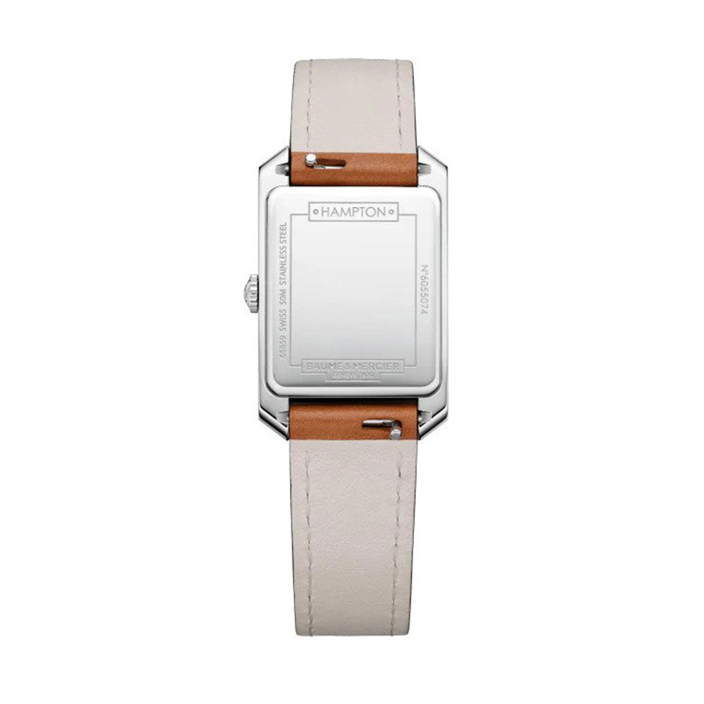 Baume & Mercier 35mm Hampton Rectangular Leather Strap