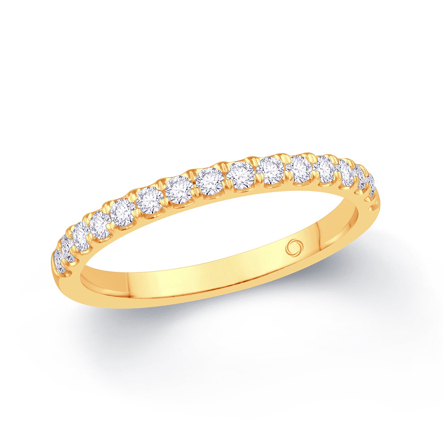 18ct Yellow Gold Round Split Claw Set 2.5mm Diamond Ring 0.40ct