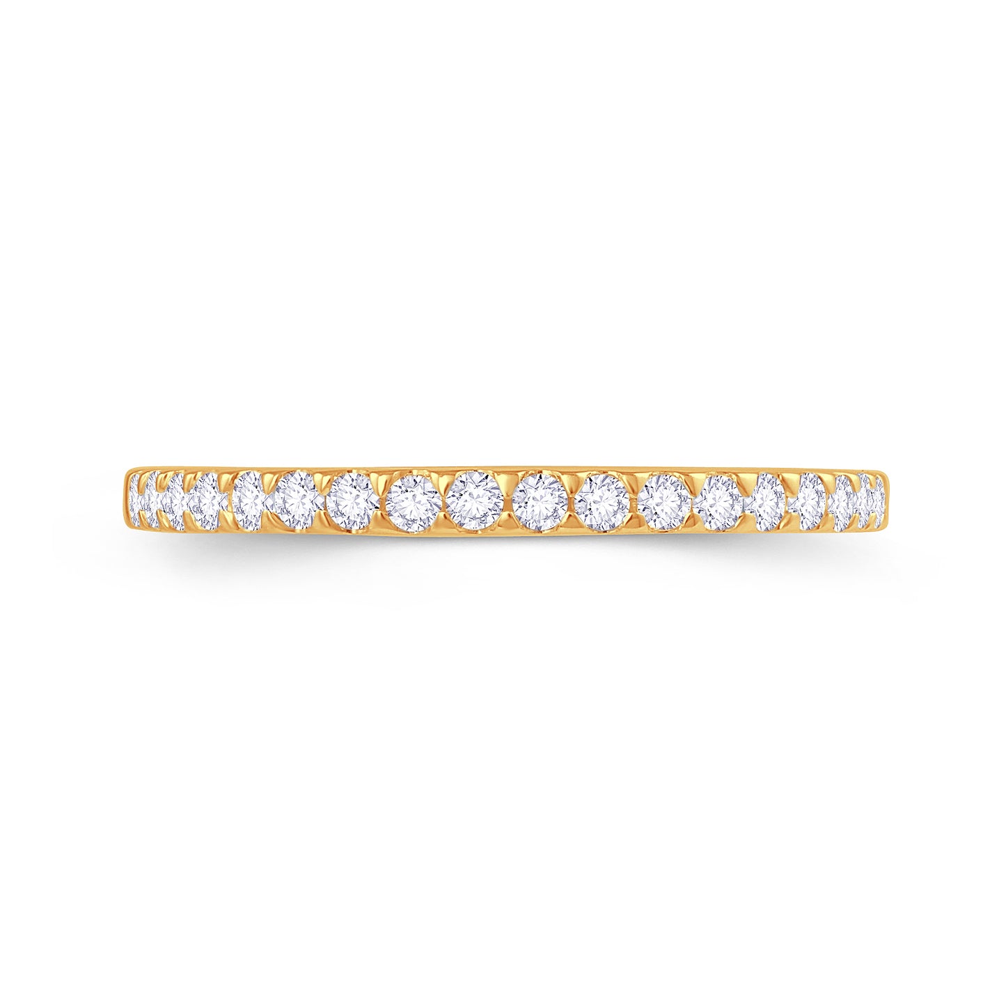 18ct Yellow Gold Triangle Claw Set 2.5mm Diamond Ring 0.50ct