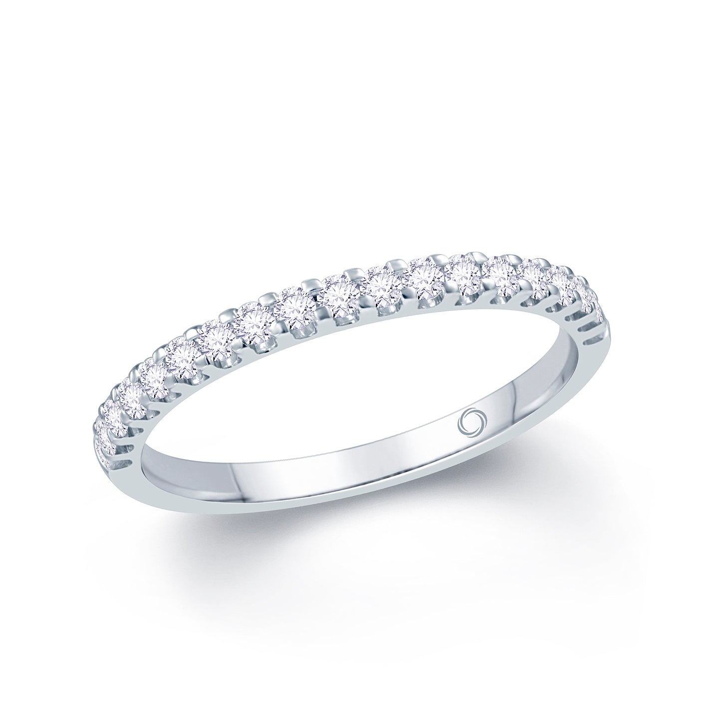 18ct White Gold Brilliant Round Claw Set 1.70mm Diamond Ring 0.20ct Media 3 of 3