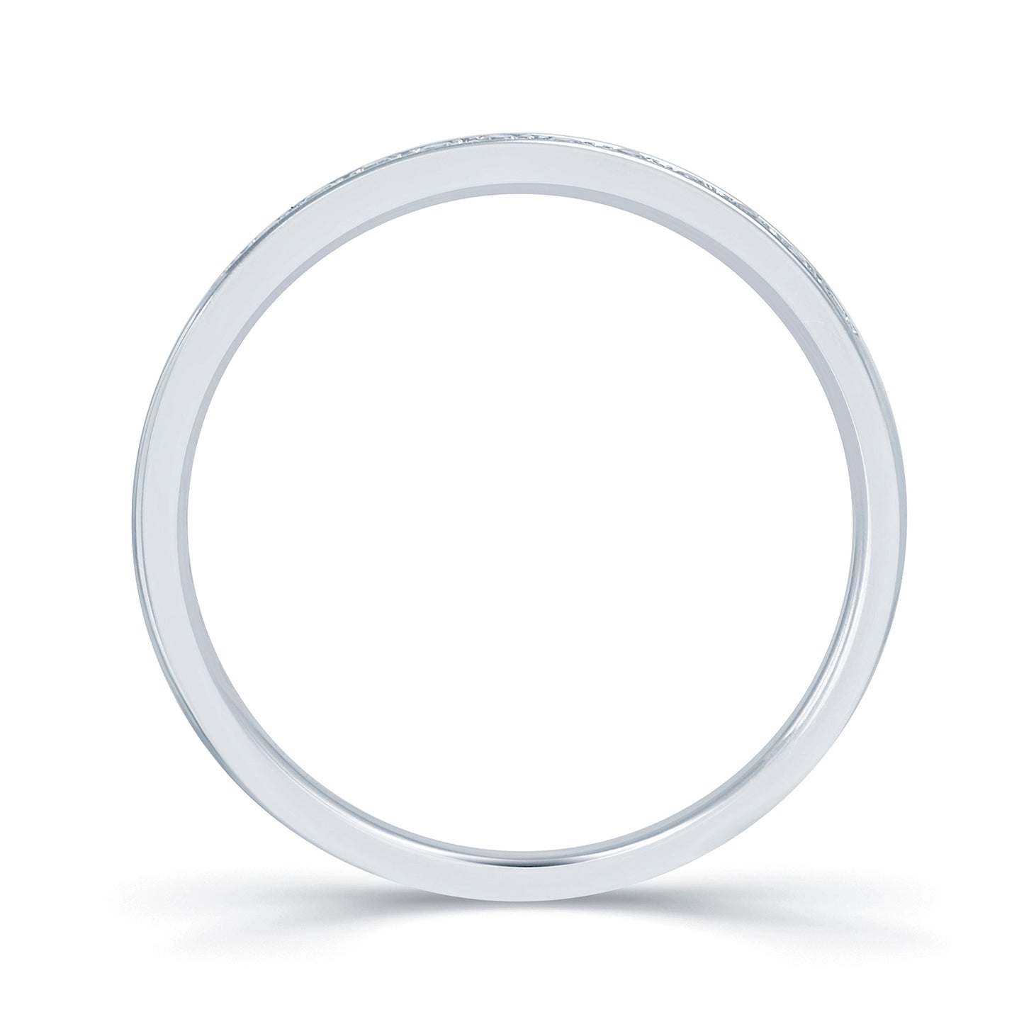 Platinum Inlaid Brilliant Round 2mm Diamond Ring 0.15ct Media 3 of 3