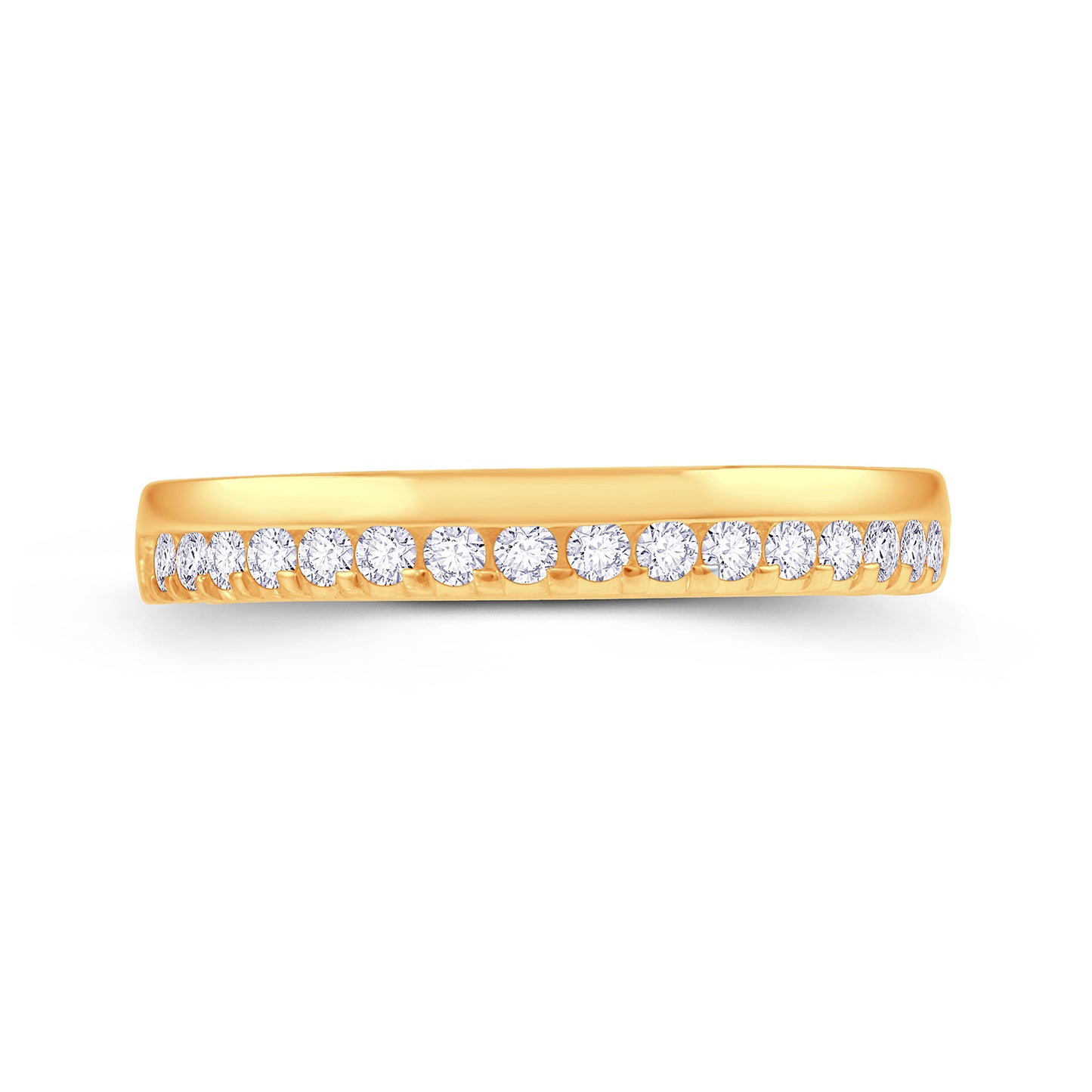18ct Yellow Gold 0.20ct Offset Claw 3mm Diamond Ring