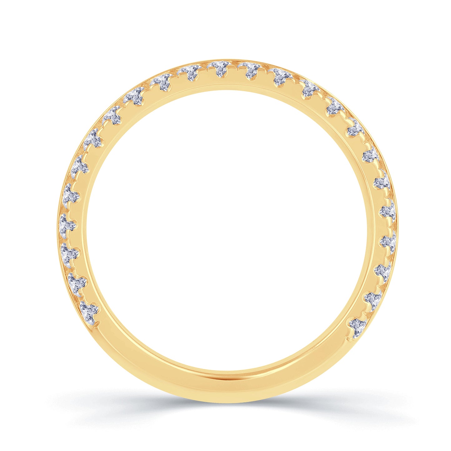 18ct Yellow Gold Offset 65% Spread Round Diamond Ring 0.25ct