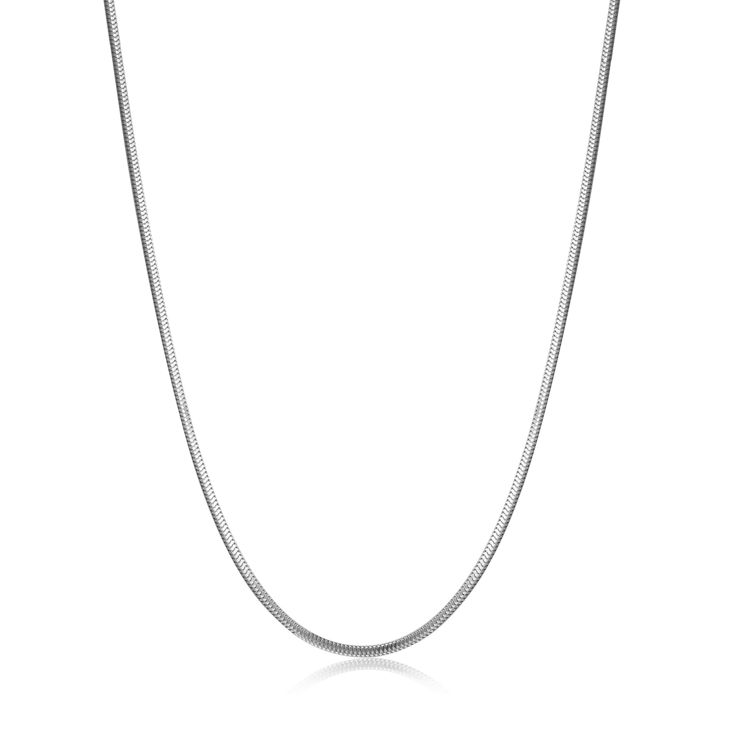 Ania Haie Rhodium Plated Silver 5mm Snake Chain Necklace