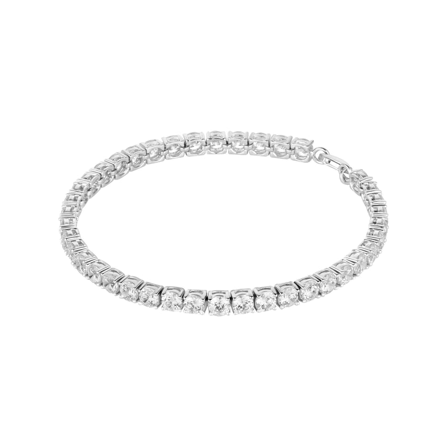 Sterling Silver 4mm CZ Tennis Line Bracelet