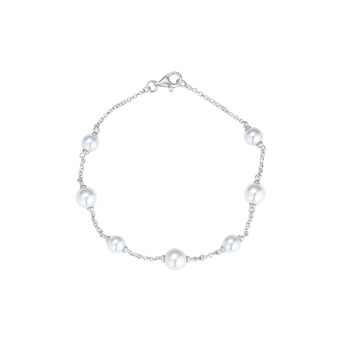 Sterling Silver Shell Pearl Bracelet