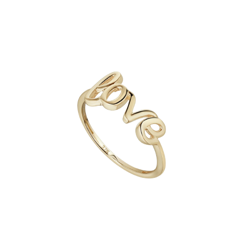 9ct Yellow Gold Love Ring