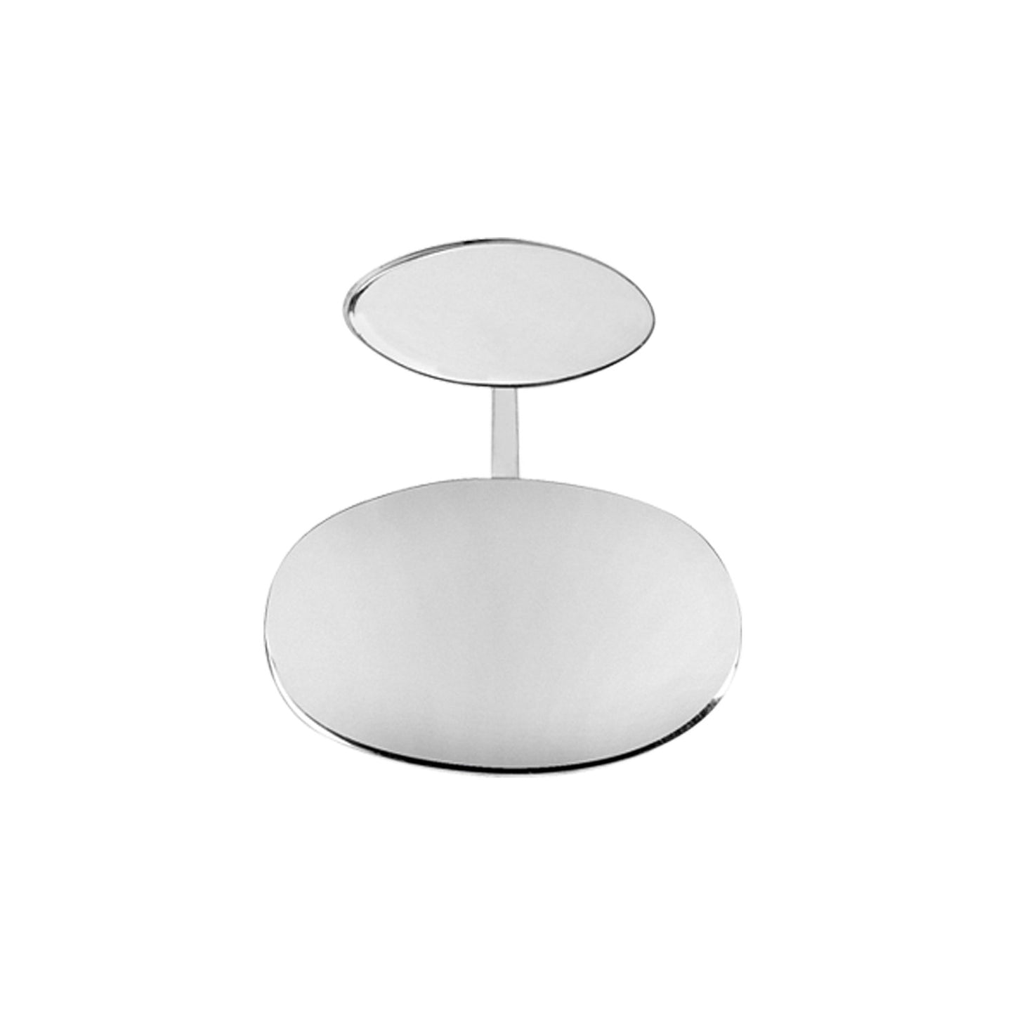 Sterling Silver Oval Plain Swivel Back Cufflinks