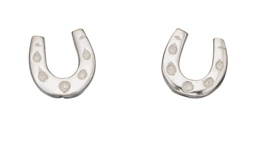 Sterling Silver Horseshoe Stud Earrings