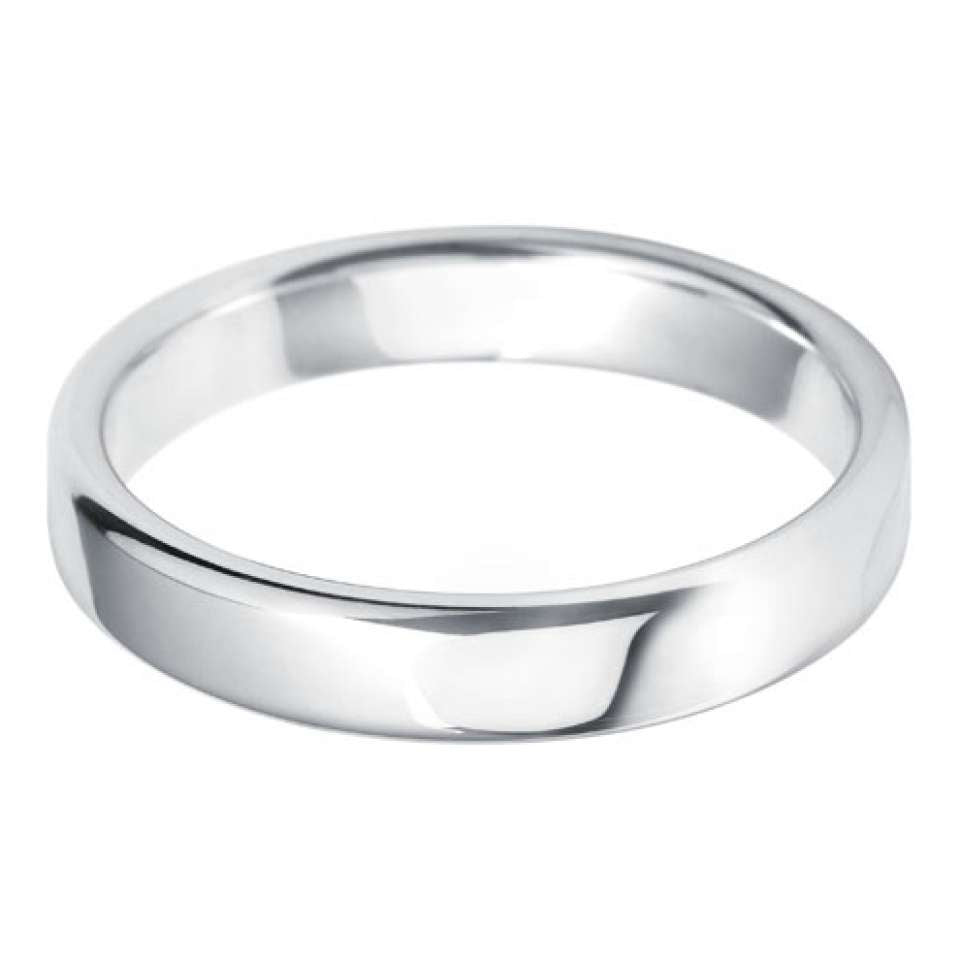 Platinum Classic Court Medium 4mm Wedding Band