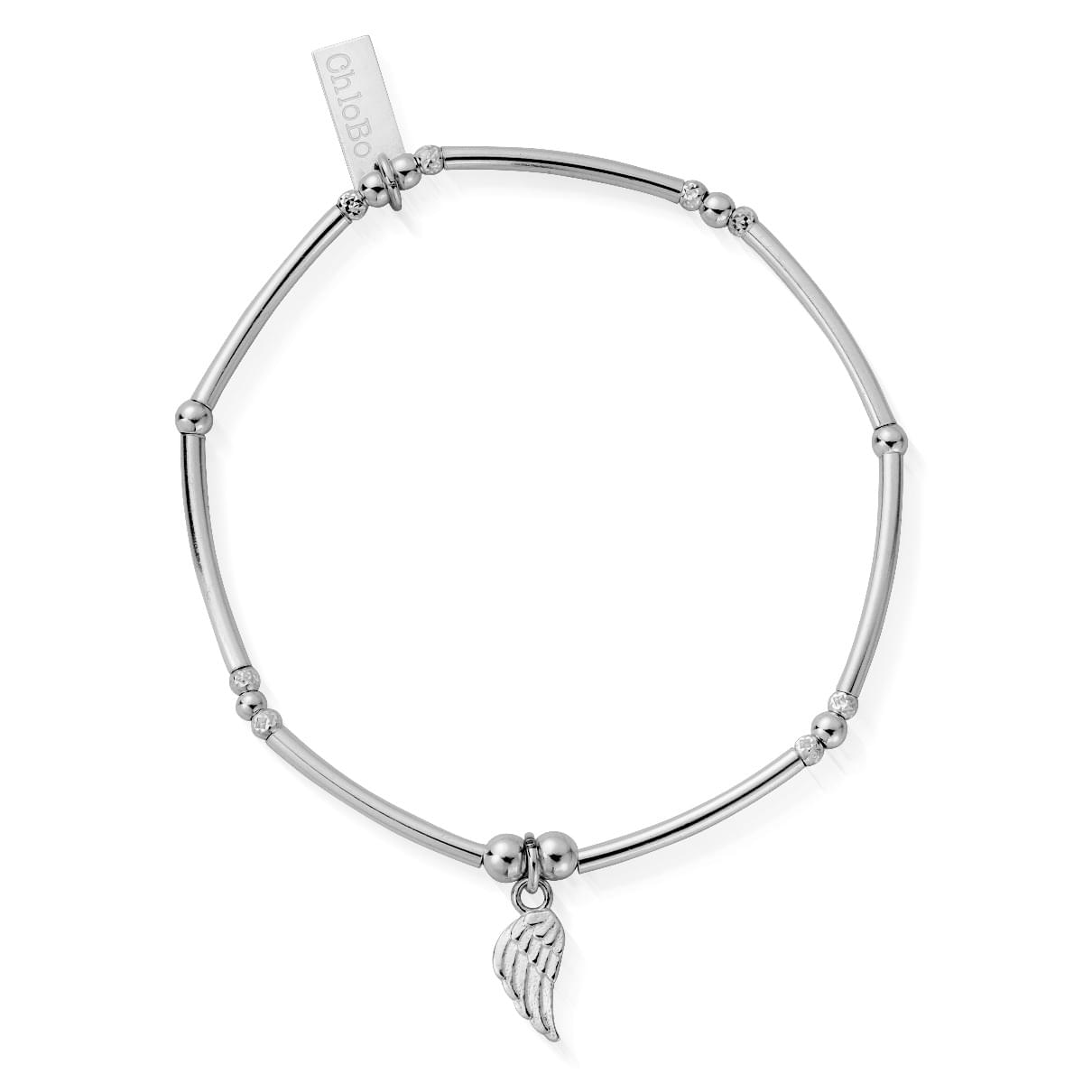 A image of the product ChloBo Sterling Silver Small Ball Butterfly Bracelet