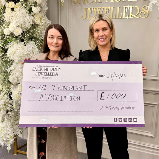 Jack Murphy Jewellers Donates £1,000 to the NI Transplant Association