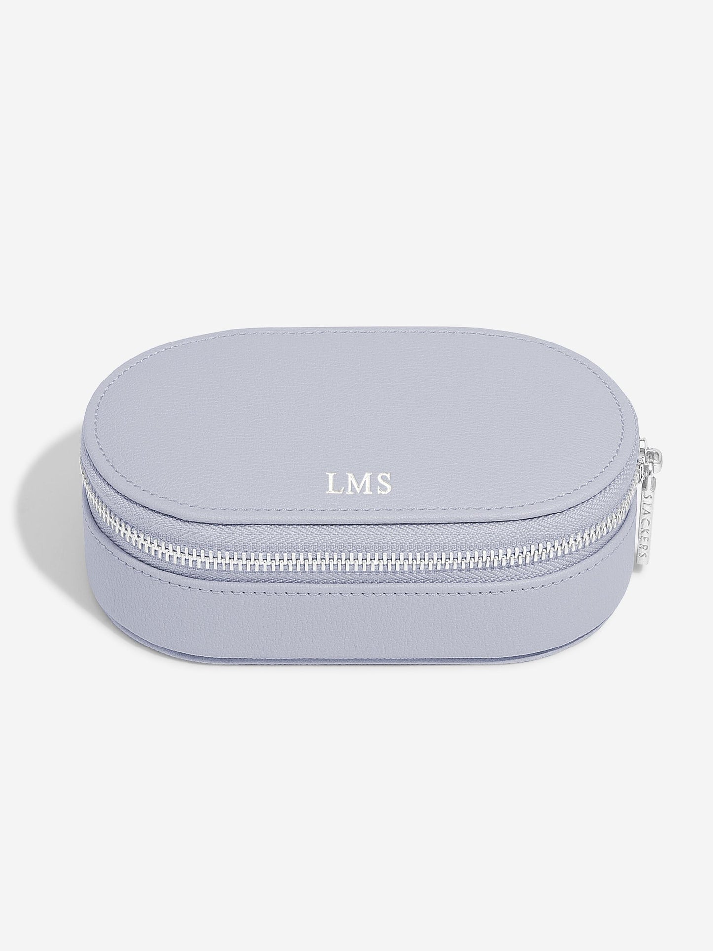Stackers Lavender Oval Zipped Travel Jewellery Box