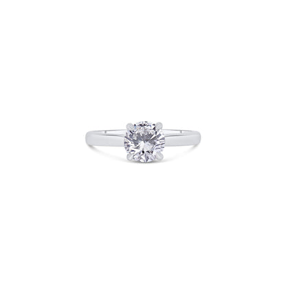 Platinum Brilliant Round Solitaire Talon Claw Diamond Ring, 1.00ct