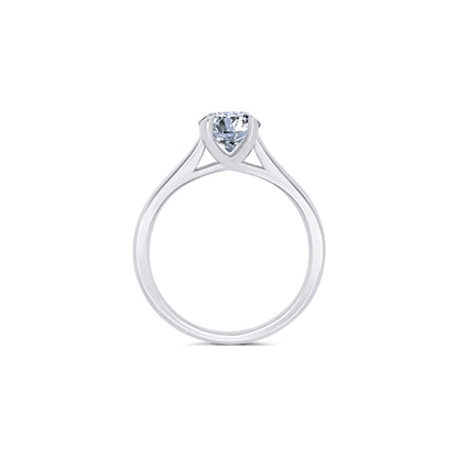 Platinum Brilliant Round Solitaire Talon Claw Diamond Ring, 1.00ct