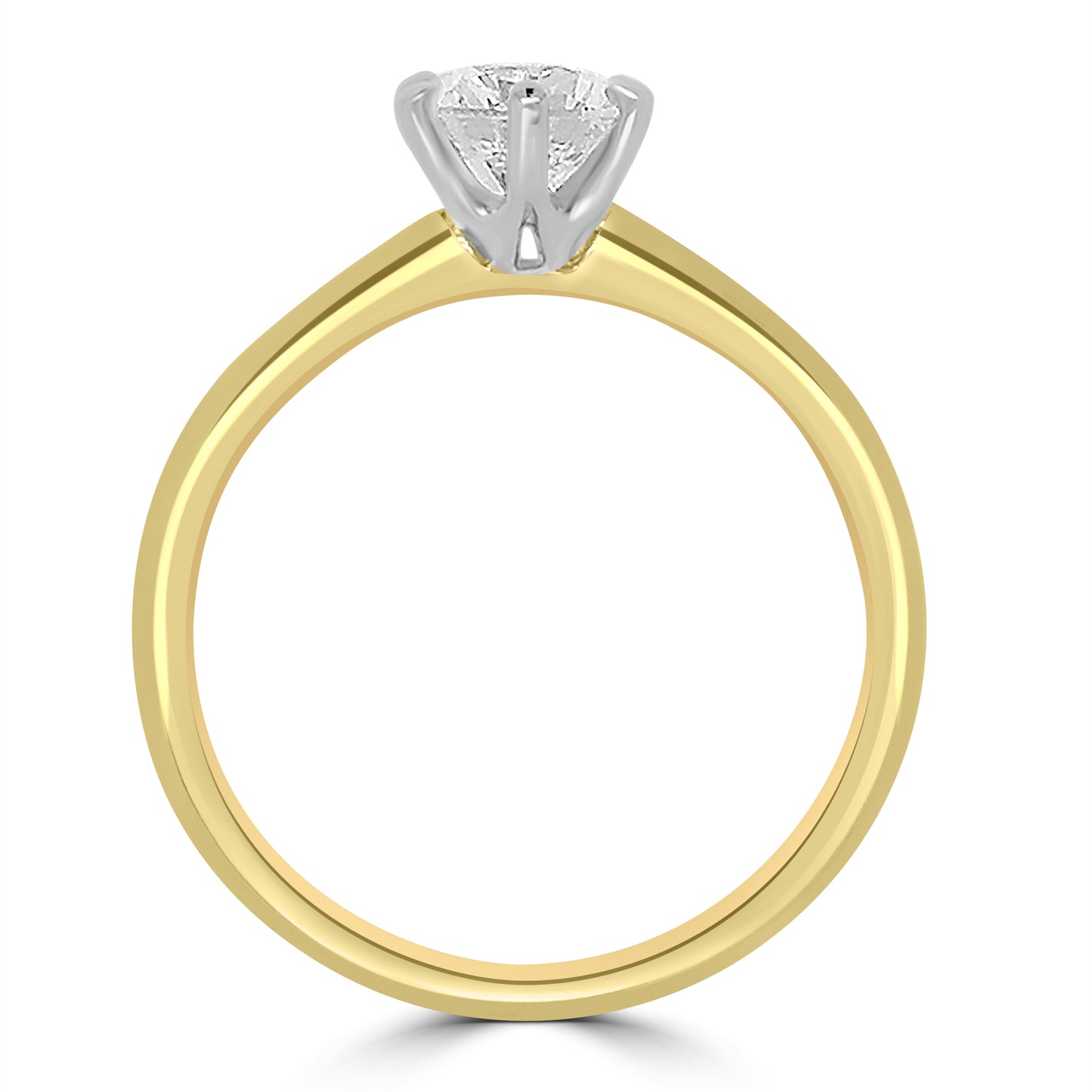 18ct Yellow Gold Round Brilliant Solitaire Diamond Ring, 0.80ct