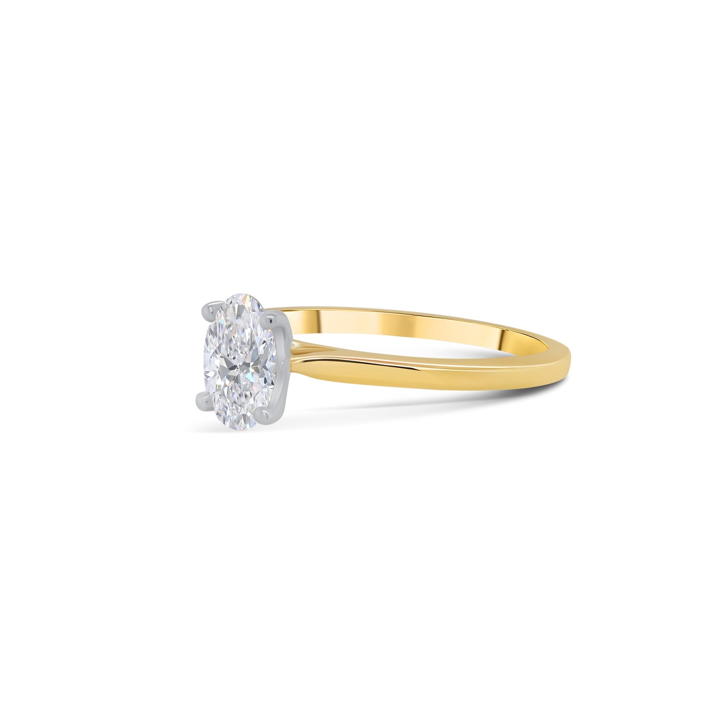 18ct Yellow Gold Solitaire Oval Diamond Ring, 0.70ct