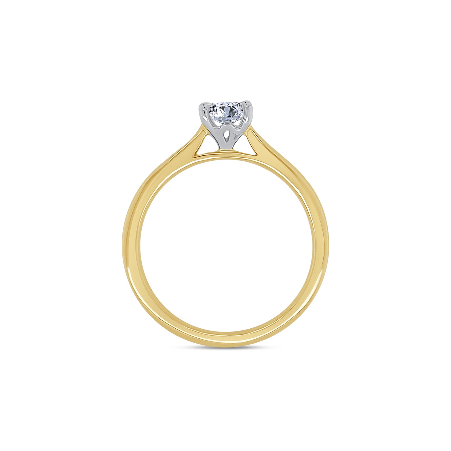 18ct Yellow Gold Solitaire Oval Diamond Ring, 0.70ct