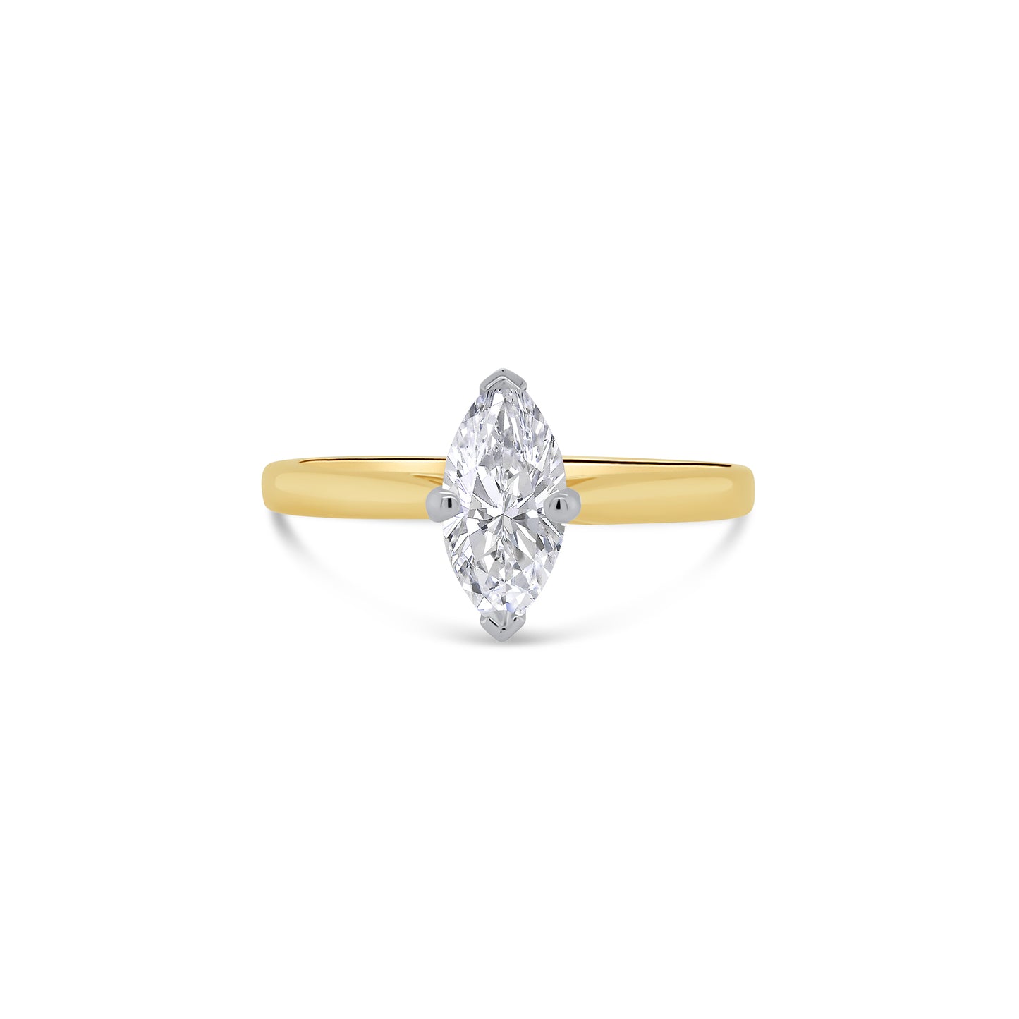 18ct Yellow Gold Solitaire Marquise Diamond Ring, 0.70ct