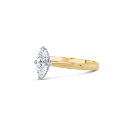 18ct Yellow Gold Solitaire Marquise Diamond Ring, 0.70ct