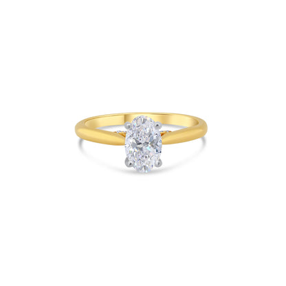 18ct Yellow Gold Solitaire Oval Diamond Ring, 0.70ct