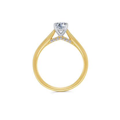 18ct Yellow Gold Solitaire Oval Diamond Ring, 0.70ct