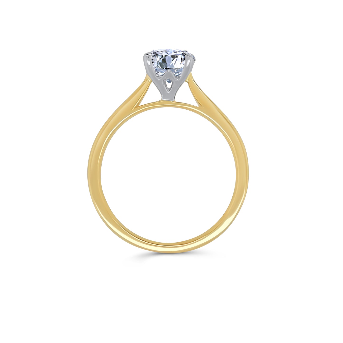 18ct Yellow Gold Solitaire Oval Diamond Ring, 1.50ct