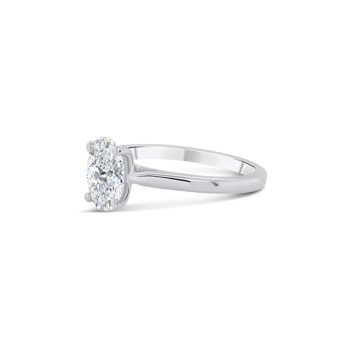 Platinum Oval Solitaire Diamond Ring, 1.20ct