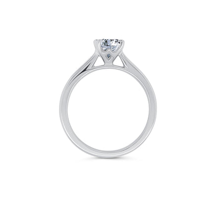 Platinum Oval Solitaire Diamond Ring, 1.20ct