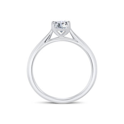 Platinum Oval Solitaire Diamond Ring, 1.00ct