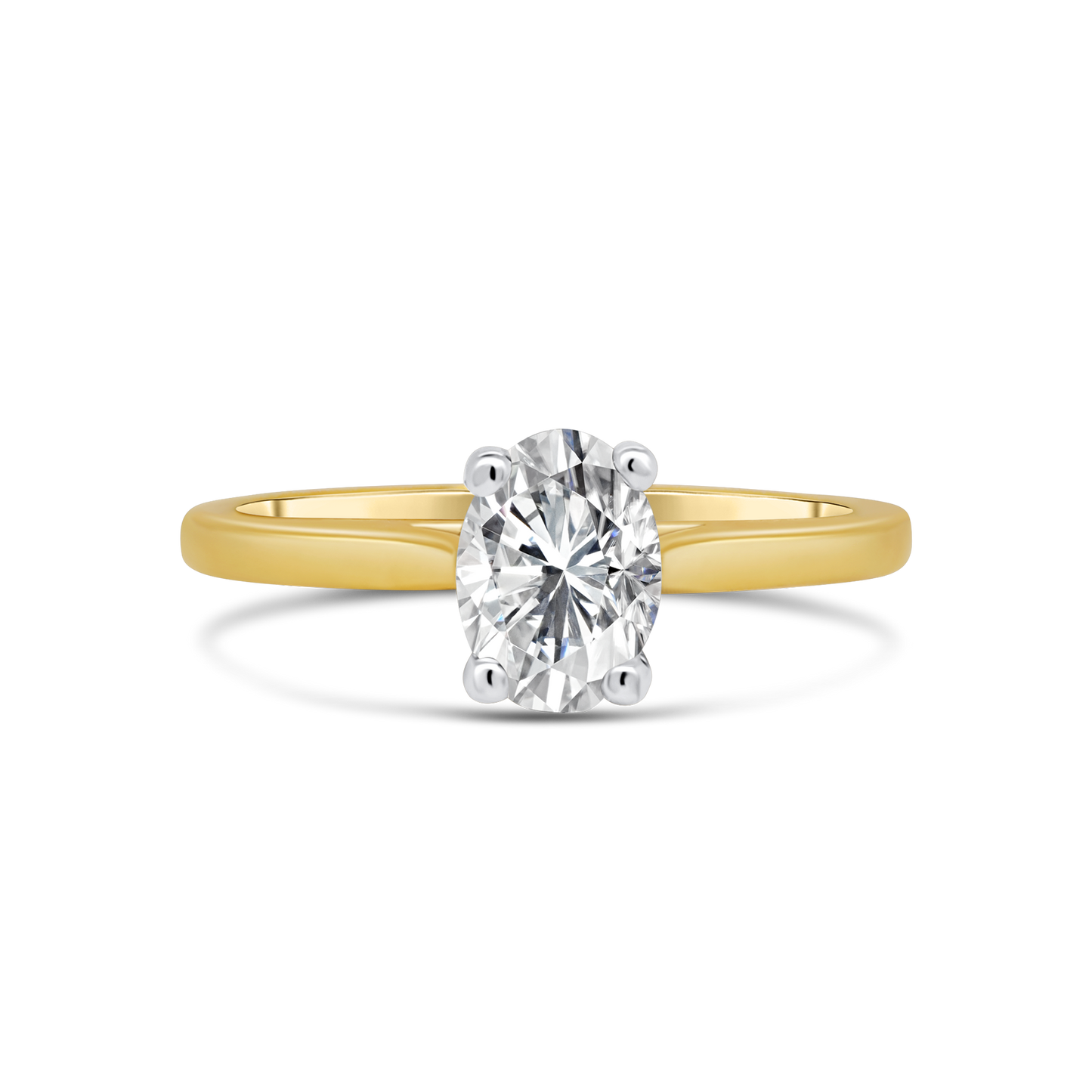 18ct Yellow Gold Solitaire Oval Diamond Ring, 0.70ct
