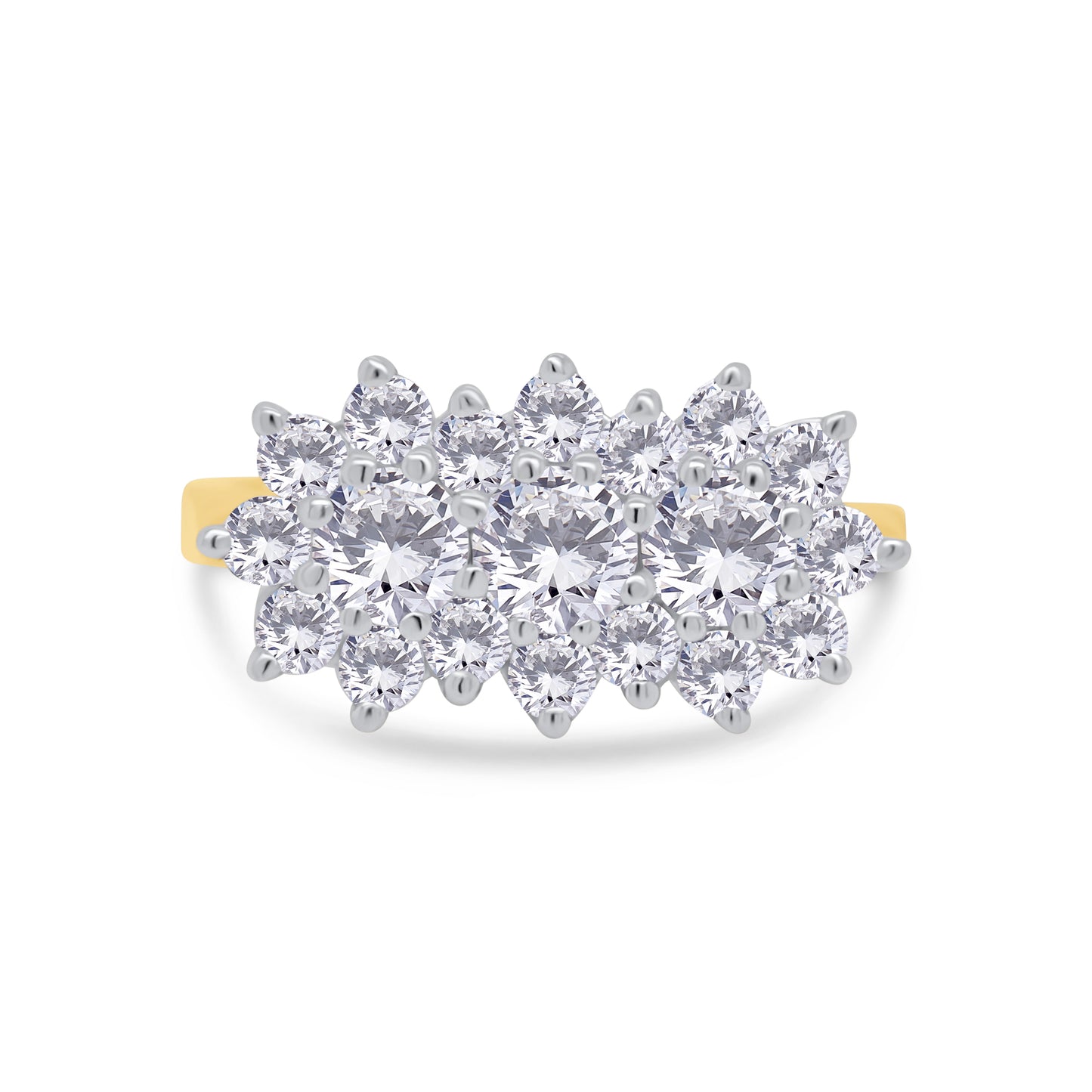 18ct Yellow Gold Brilliant Round, Boat Diamond Ring, 1.53ct