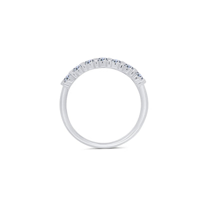 Platinum Brilliant Round Seven Stone Tension Set Eternity Ring, 0.50ct